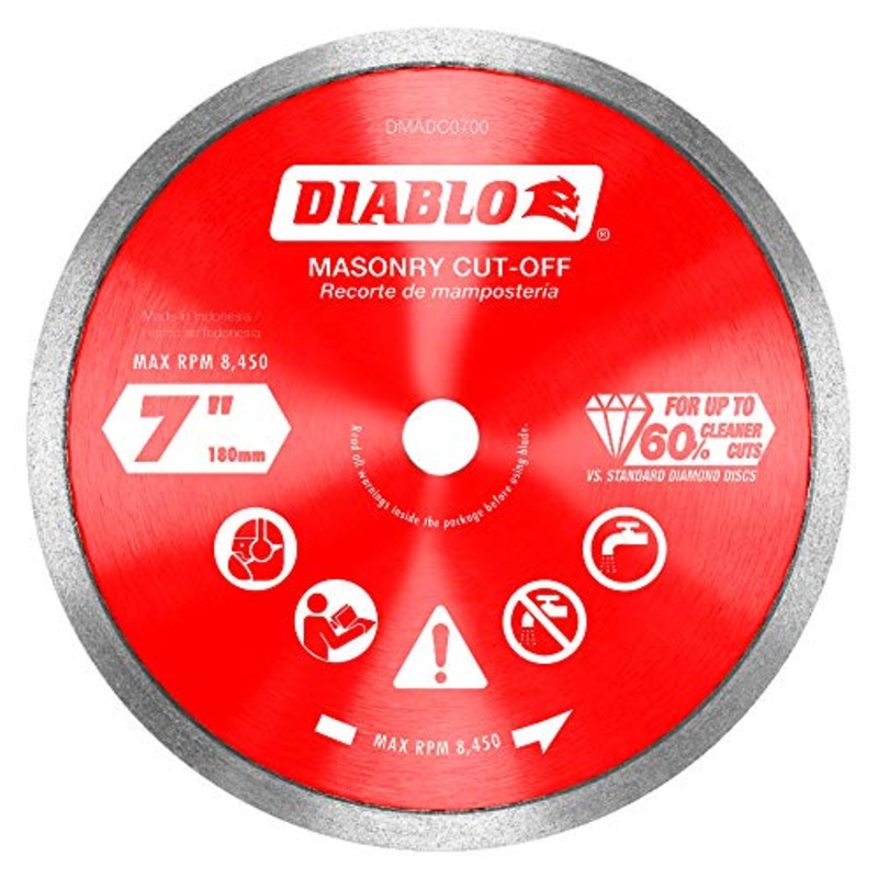 Diablo 7 in. Diamond Continuous Rim Cut-Off Discs for Masonry