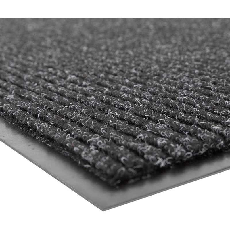 Notrax 109 Brush Step Carpeted Indoor/Outdoor Entrance Mat, 3′ x 5′ (Rectangular) Absorbent Slip Resistant Heavy Duty Entry Mat, Charcoal – 109S0035CH