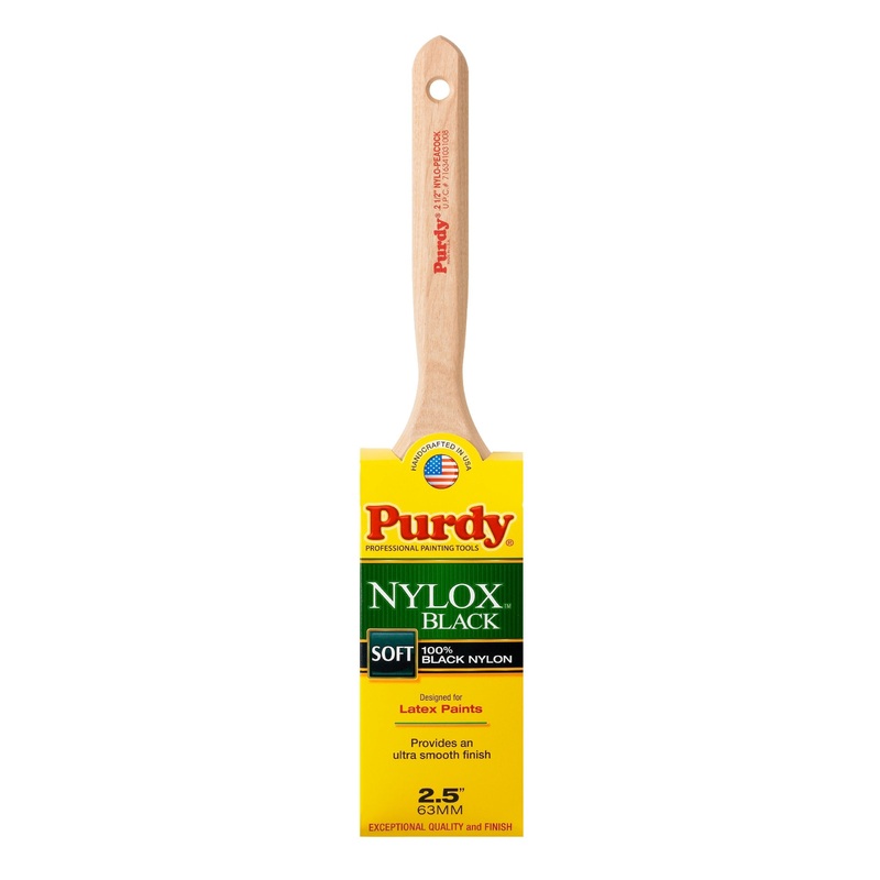 Purdy 144316125 Nylox Black Series Nylo-Peacock Flat Trim Paint Brush, 2-1/2 inch