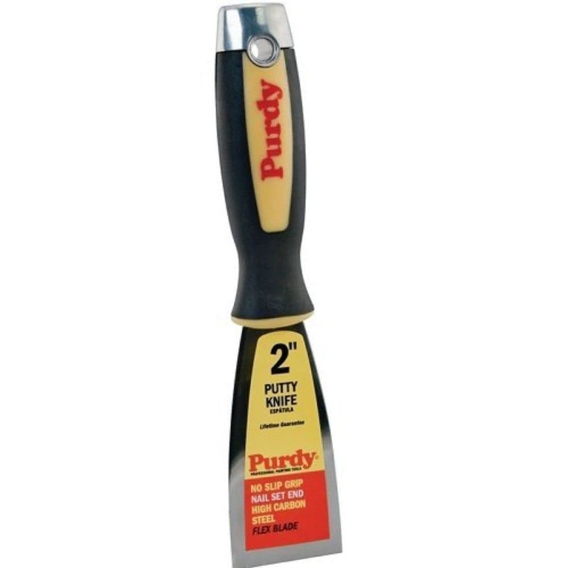 Purdy 14A900020 Putty Knife, 2 Stainless Steel Blade, Rubber Cushion-Grip Handle
