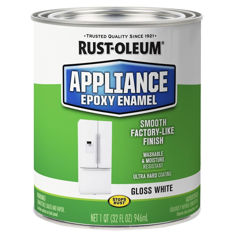 Rust-Oleum 241168 Specialty Appliance Epoxy Paint, Quart, Gloss White (Pack of 1)