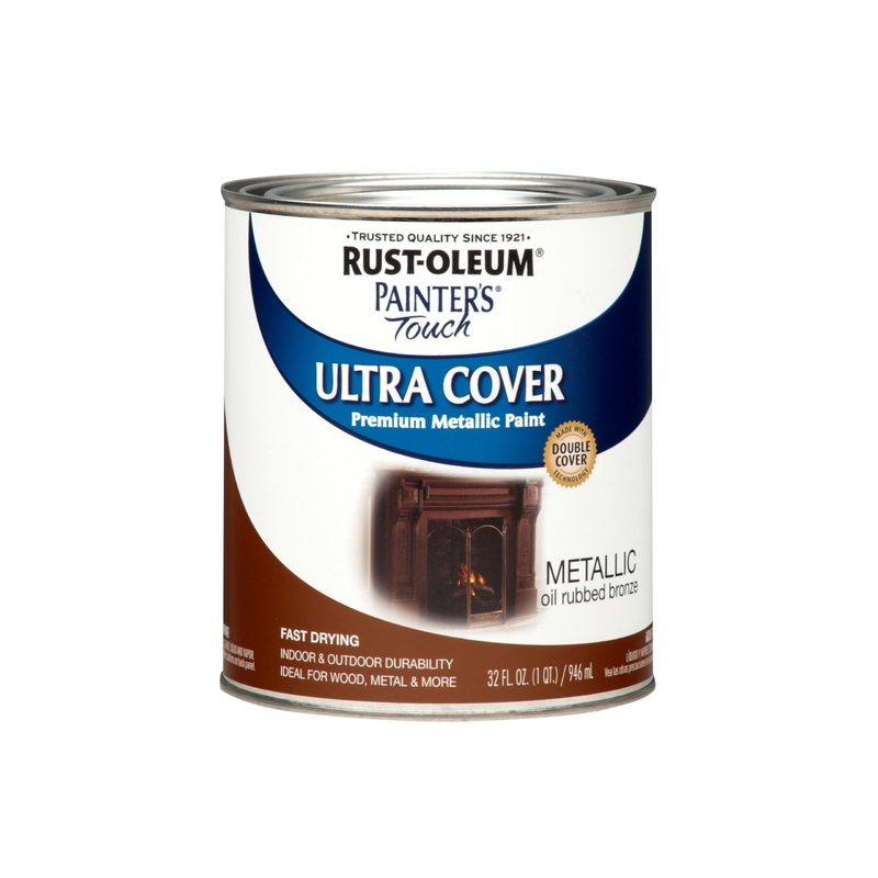 Rust-Oleum 254101 Painter’s Touch Brush On Paint, Quart, Metallic Oil-Rubbed Bronze (Pack of 1)
