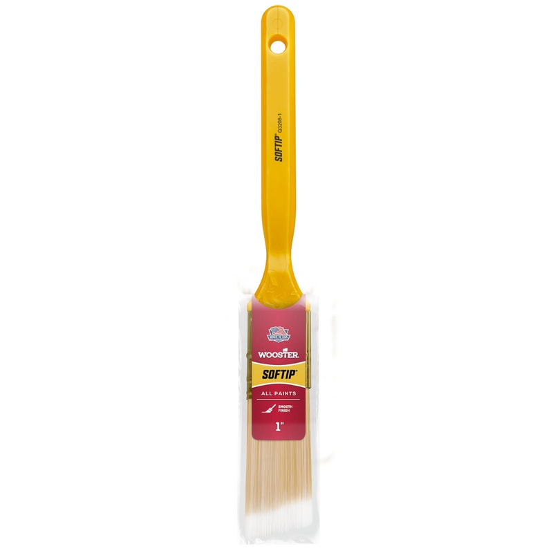 Wooster Brush Q3208-1 Softip Angle Sash Paintbrush, 1-Inch, White