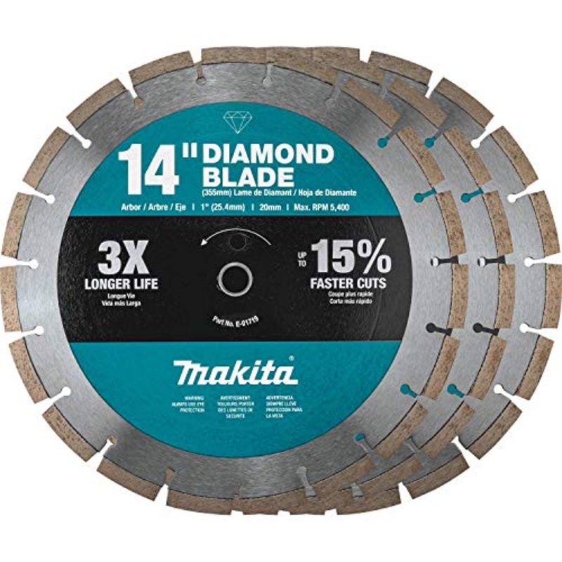 Makita (B-69646) 14in Diamond Blade Segmented General Purpose Contractor (3 Pack)