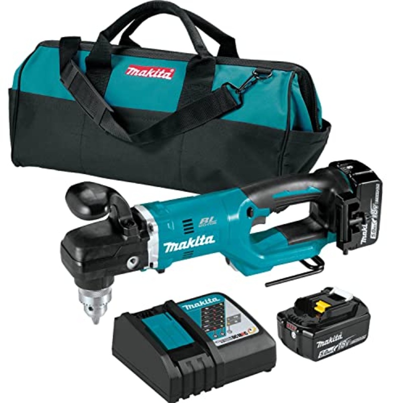 Makita (XAD05T) 18V LXT LithiumIon Brushless Cordless 1/2 Right Angle Drill Kit (5.0Ah)