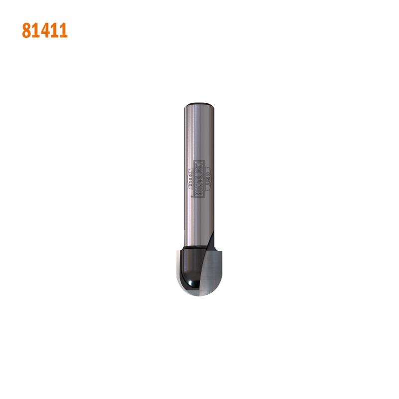 ROUND NOSE BIT Z2 S=1/4 D=5/8×1/2×1-3/4” R=5/16 RH