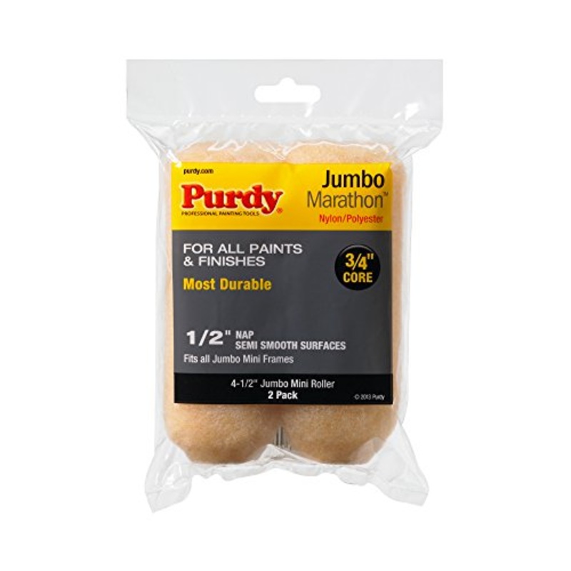 4-1/2 x 1/2 Nap Purdy 144624063 Marathon Jumbo Mini-Roller Cover, 2-Pack