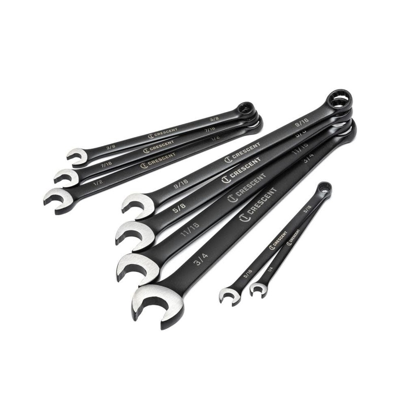 Crescent 9 Piece X10 12 Point Long Pattern Combination SAE Wrench Set – CCWS9BS