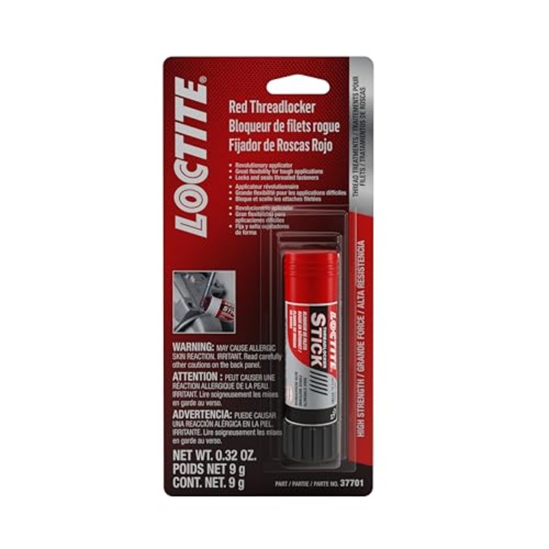 Loctite 268 Threadlocker Red Glue Stick – High Strength Thread Lock, High Temp, Heavy-Duty Applications, Works on All Metals – 9 g, 1 Pack