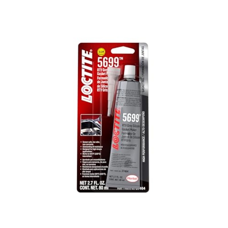 LOCTITE 5699 RTV Grey High Performance Silicone Gasket Maker – High Performance, Oil Resistant, High Torque Applications – 80 ml, 1 Pack