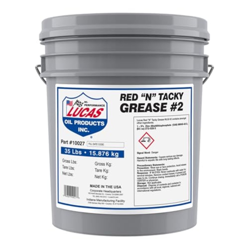 Lucas Oil 10027-Pk1 Red ‘N’ Tacky Grease 35 Lb