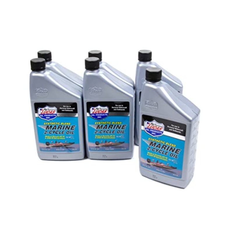 Lucas Oil 10860 Synthetic Blend 2-Cycle Marine Oil – 1 Quart