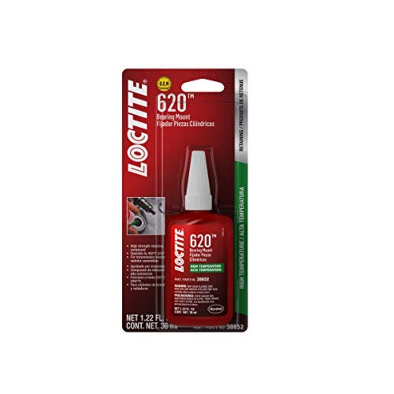 Loctite 620 Automotive Bearing Mount Retaining Compound  High Strength, High-Temp, High Viscosity, for Cylindrical Assemblies – 36 ml, 1 Pack