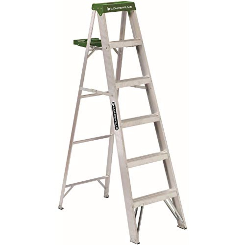 Louisville 6-Foot Aluminum Stepladder with 225lbs. Capacity
