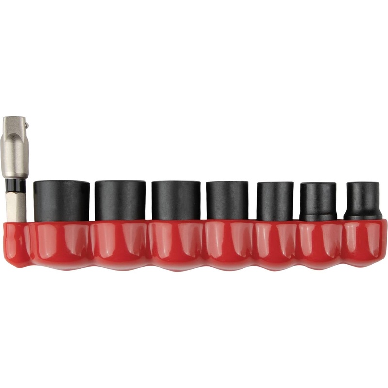 Makita E-01694 – Impact XPS 8 Pc. 1/4 Drive 6-Point Metric Impact Socket Set w/ Standard Socket Adapter