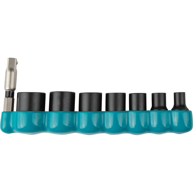 Makita E-01703 – Impact XPS 8 Pc. 1/4 Drive 6-Point SAE Impact Socket Set w/ Standard Socket Adapter
