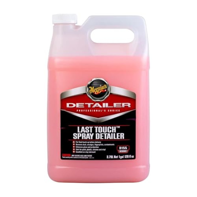 Meguiar’s D15501 Last Touch Spray Detailer, Great for Use as Clay Lubricant, creates a Showroom Shine, Removes Dust, Smudges, Fingerprints and More, Versatile Use and Enhances Protection, 1 Gallon