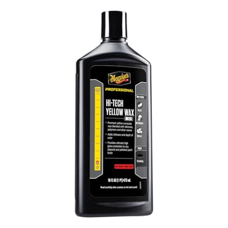 Meguiar’s M2616 Mirror Glaze Hi-Tech Yellow Wax  16 Oz Container