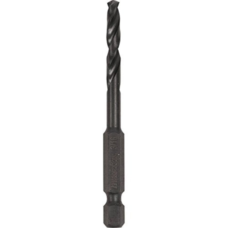 Makita A-97782 3/16 Black Oxide Drill Bit, 1/4 Hex Shank