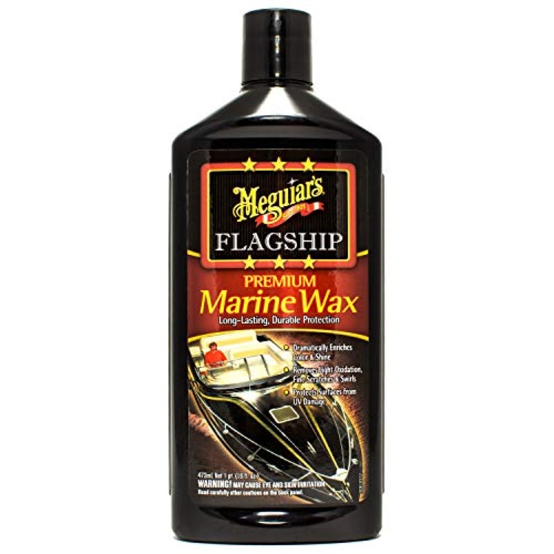 Meguiar’s Flagship Premium Marine Wax M6316 – Synthetic RV and Boat – Durable Fiberglass and Gel Coat Protection for a Long-Lasting Shine – Professional-Grade with UV Protection, 16 Oz Liquid
