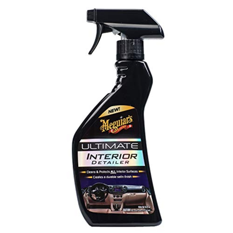 Meguiar’s G16216 Ultimate Interior Detailer, Protects Interior Surfaces from Dirt and Grime, Leaves Your Surfaces Protected from UV Rays and Giving It a Lasting Finish, 15.2 Oz Spray Bottle