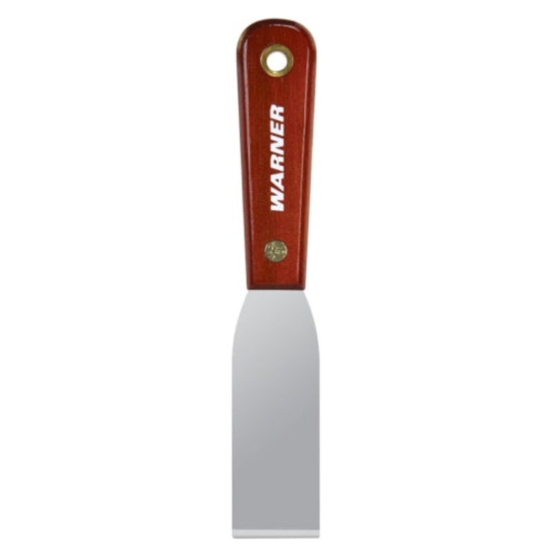 Warner 1-1/2 Stiff Putty Knife, Carbon Steel, Rosewood Handle, Multicolor