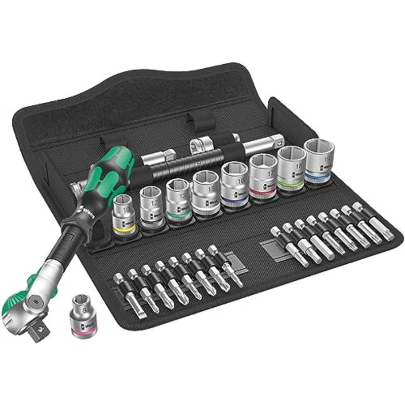Wera Tools 8100 SB 6 SPEED 3/8 29 PC 3/8 DRIVE METRIC