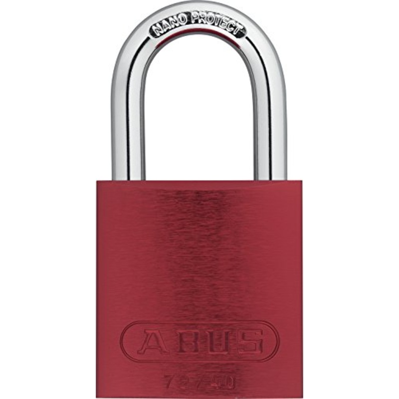 ABUS Red 72/40 Lockout Tagout Padlock w/ 1 Shackle, Single Padlock, Keyed Different, 1 Padlock with 2 Keys