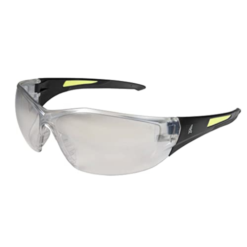 Edge SD111AR-G2 Delano G2 Wrap-Around Safety Glasses, Anti-Scratch, Non-Slip, UV 400, Military Grade, ANSI/ISEA & MCEPS Compliant, 5.04 Wide, Black Frame / Anti-Reflective Clear Lens