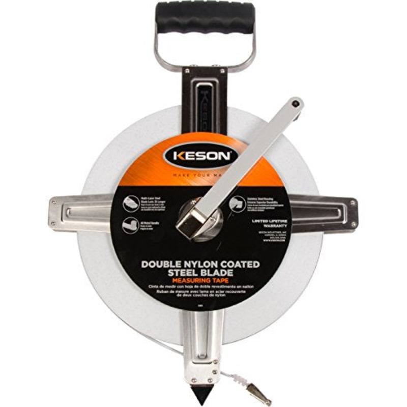 Keson SNR18100 SNR Series English Double Nylon Coated SAE Blade Long Tape with Hook End, 100′ Length