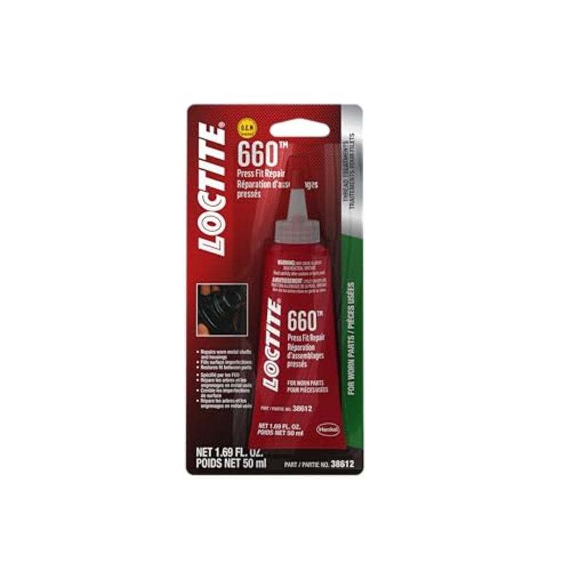 LOCTITE 660 Automotive Press Fit Repair  High Strength, Quick Cure, for Worn Parts, Prevents Loosening and Leakage – 50 ml, 1 Pack