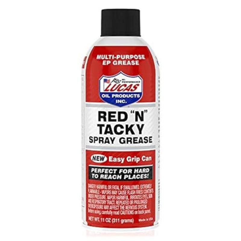 Lucas Oil 11025 Red N Tacky Easy Grip Aerosol Spray – 11 Ounce