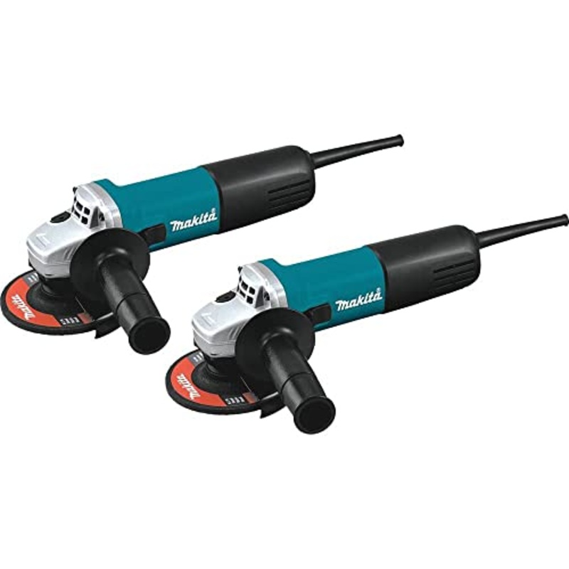 Makita 9557NB2 4-1/2 Angle Grinder, with AC/DC Switch (2 Pack)