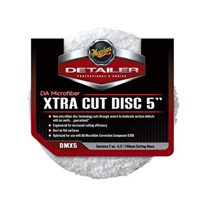 Meguiar’s 5 DA Microfiber Xtra Cut Disc DMX5 – Premium Microfiber Car Buffing Pad for Moderate to Heavy Defect Removal – Cutting Dual Action Polisher Pad for Professional Results, 2 Pack