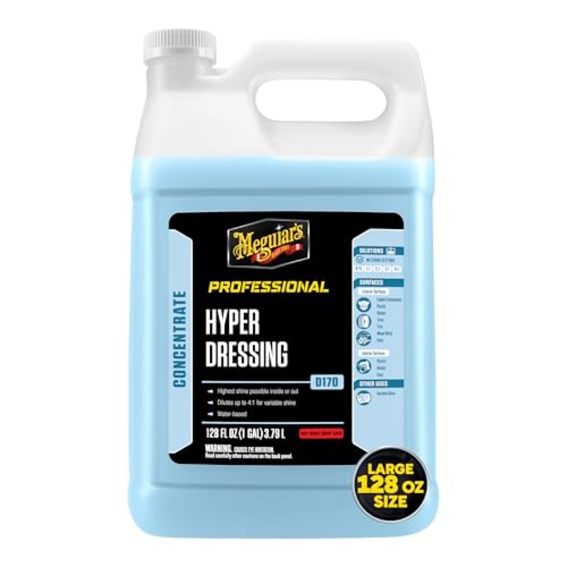 Meguiar’s D17001 Hyper Dressing – 1 Gallon  Give Your Cars Trim Pieces the Best Shine & Gloss