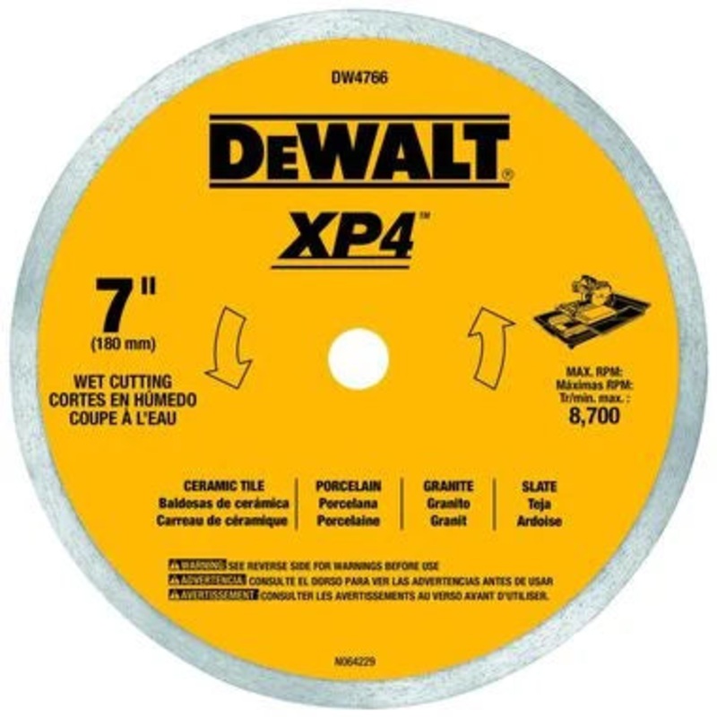 DEWALT (DW4766) 7-Inch by .060-Inch Porclain Tile Blade Wet