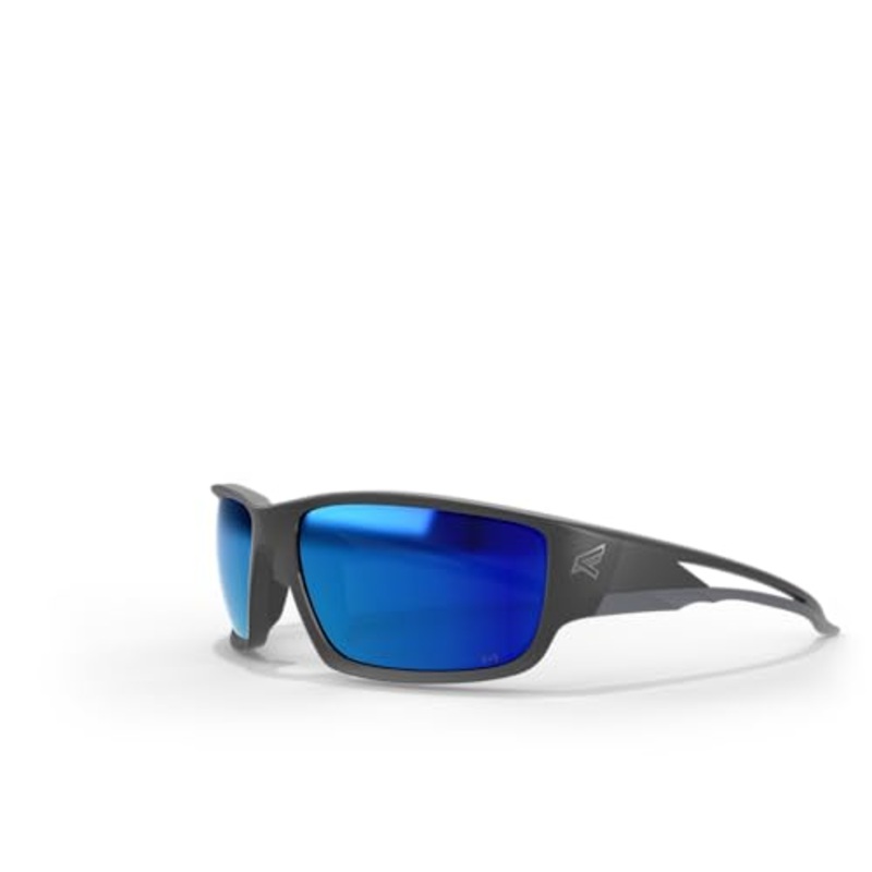 EDGE Kazbek Polarized Wrap-Around Safety Glasses, Anti-Scratch, Non-Slip, UV 400, Military Grade, ANSI/ISEA & MCEPS Compliant, 5.04 Wide, Black Frame/Copper Lens