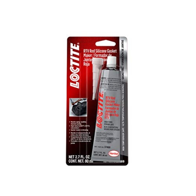 LOCTITE Automotive RTV Red Silicone Adhesive – High-Temp, Works on all Metals, Silicone Sealant, Flexible, Sensor-Safe – 80 ml, 1 Pack