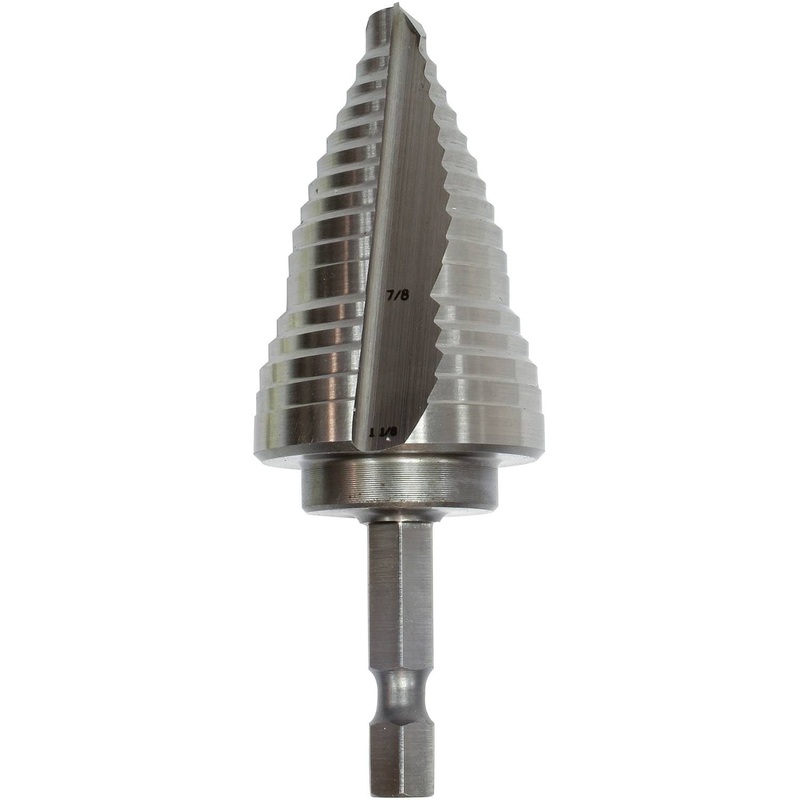 Makita 1/4 – 1-1/8 H.S.S. Step Drill Bit, 1/4 Hex Shank