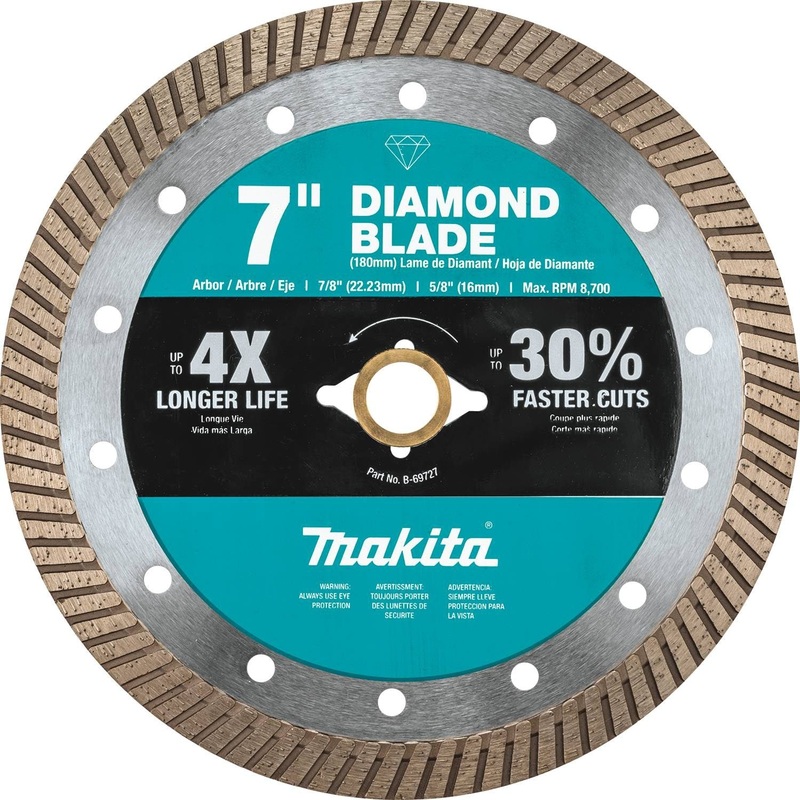 Makita B-69727 – 7 Diamond Blade, Turbo, General Purpose