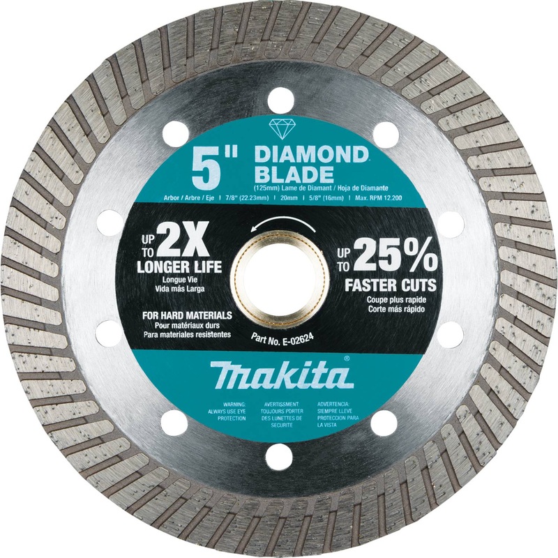 Makita E-02624 – 5 Diamond Blade, Turbo, Hard Material