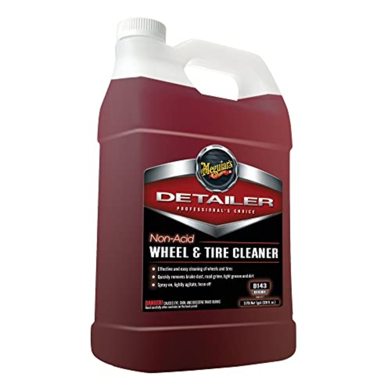 Meguiar’s D14301 Non Acid Tire and Wheel Cleaner, Pre-Diluted, No Mixing Required Car Wheel Cleaner – 1 Gallon Wheel Cleaner 128 Fl Oz