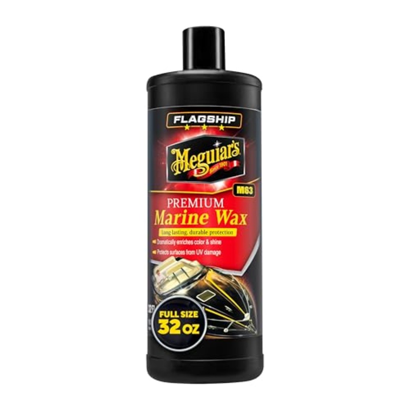 Meguiar’s Flagship Premium Marine Wax, Boat Polish and Oxidation Remover – 32 Oz Bottle (Packaging May Vary)