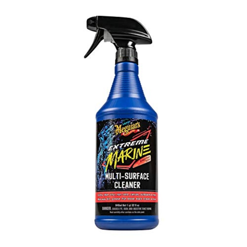 Meguiars Extreme Marine Multi-Surface Cleaner M180332 – Pro Multi-Surface Cleaner for RV and Marine Detailing, Removes Dirt Grime & Stains from Vinyl, Gel Coat, Non Skid, Carpet and More, 32 Oz Spray