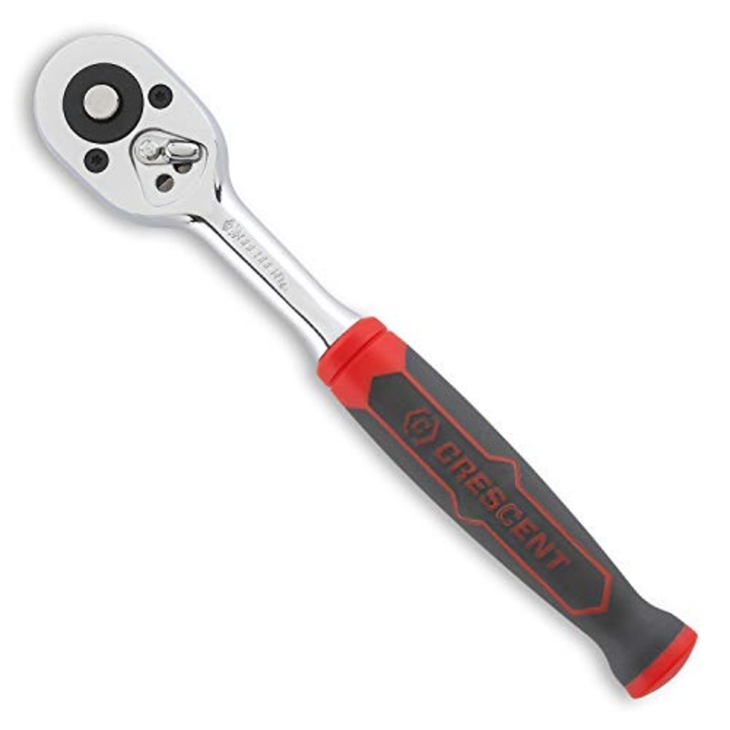 Crescent 1/4 Drive 72 Tooth Quick Release Dual Material Teardrop Ratchet 8-1/2 – CRW1