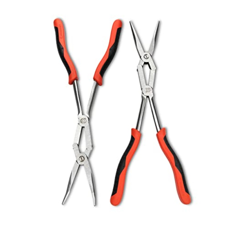 Crescent 2-Piece X2 Straight and Bent Long Nose Dual Material Plier Set