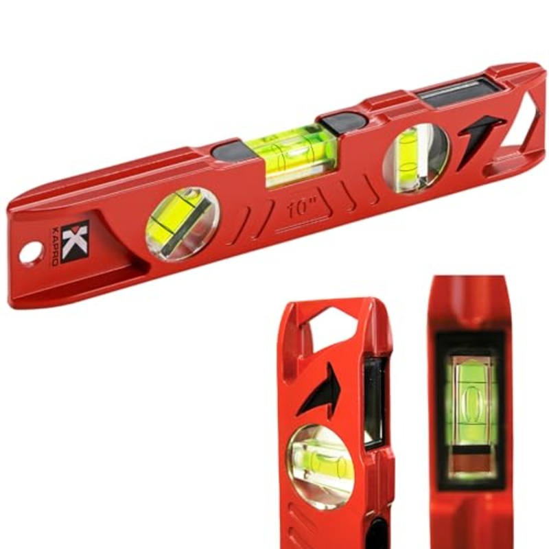 Kapro – 923 Professional Cast Aluminum Torpedo Level – Features Dual-View Plumb Site – Magnetic – VPA Tested