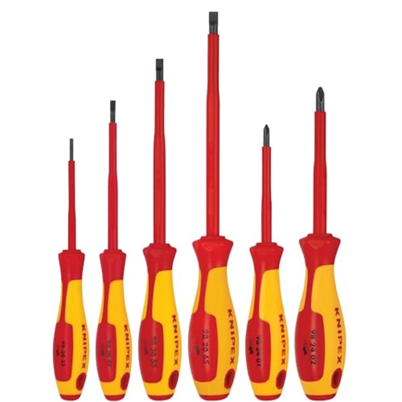 Knipex – 6 Pc Screwdriver Set, 1000V Insulated (9K989833US)