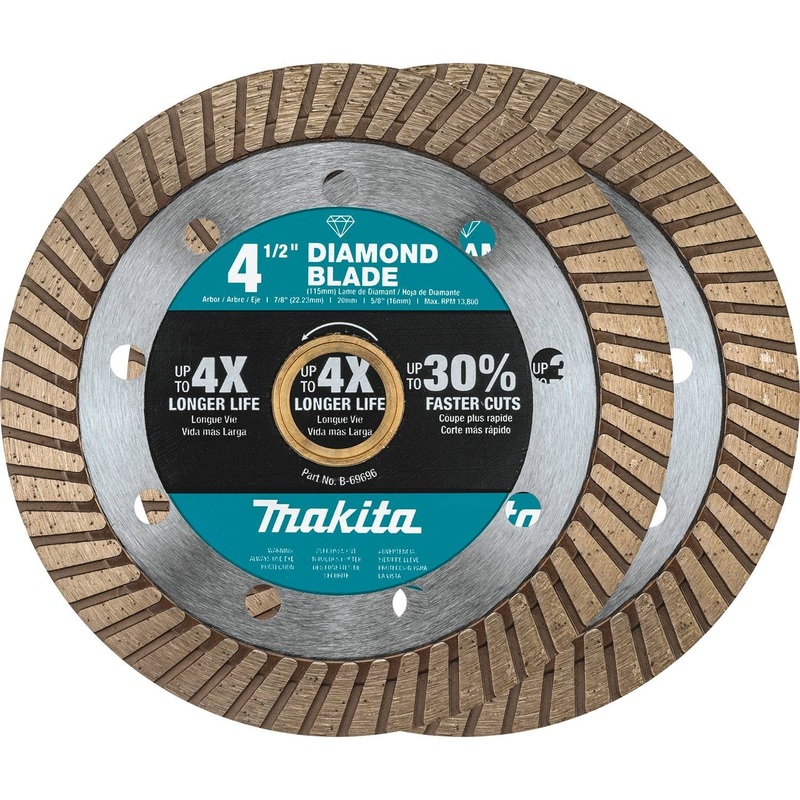 Makita B-69705 – 4-1/2 Diamond Blade, Turbo, General Purpose, 2/pk