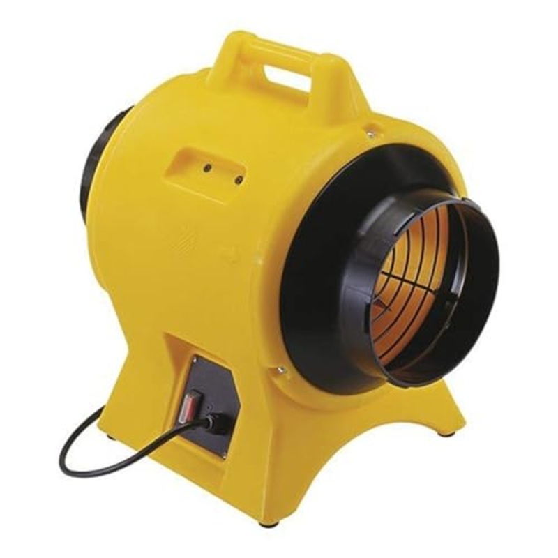 SCHAEFER VAF1500A Americ Confined Space Ventilator  8 Diameter Heavy Duty Portable Utility Blower Fan Polypropylene, 1/4 hp, 115V  60 Hz Industrial Exhaust Ventilator for Workshops, Greenhouse